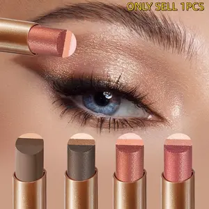 3-in-1 Easy Eyeshadow Stick for Beginners Daily Makeup,SmudgeProof in Seconds, One-Stroke Application,Creamy Shimmer Trio Eyeshadow Stick Waterproof Longwear Liquid Eyeliner Color Changing Lip Oil Trio Waterproof Shiny Diamond Eyeshadow
