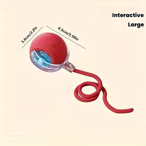 Interactive Smart Cat Toy Ball with Teaser Tail - Automatic Rolling Electric Kitten Exercise Toy, USB-Rechargeable Self-Moving Robot Ball with Obstacle Avoidance, for Indoor Cats ( Breeds/Sizes) - Boredom Killer