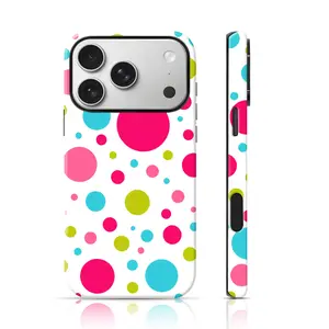 Pop Art Rainbow Dot Pattern Design Phone Protector Drop Proof for iPhone 17 Pro Max/16 Pro Max /15Pro Max 15/14/13/12 & Samsung S26 /S25Ultra Trendy Personalized Phone Case