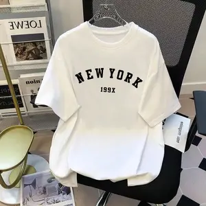 T-shirt, loose fit, crew neck, new Korean style, couple casual wear, short sleeve, unisex, women's
