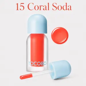 TOCOBO Juicy Berry Plumping Lip Oil Coral Soda – Vegan Hydrating Gloss with Plant Oils for All Skin Tones