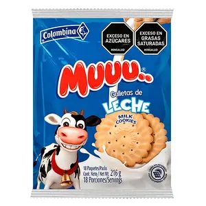 Colombina MUU Cookies - 18 Units | Chocolate Chip Sandwich Cookies