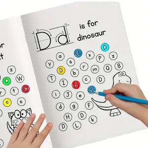 A-Z Letter Dab Workbook for Teens, 28 Pages Fun Learning, Coloring & Sound Association Activities, Perfect for Home School, Preschool, Kindergarten, Learning Materials