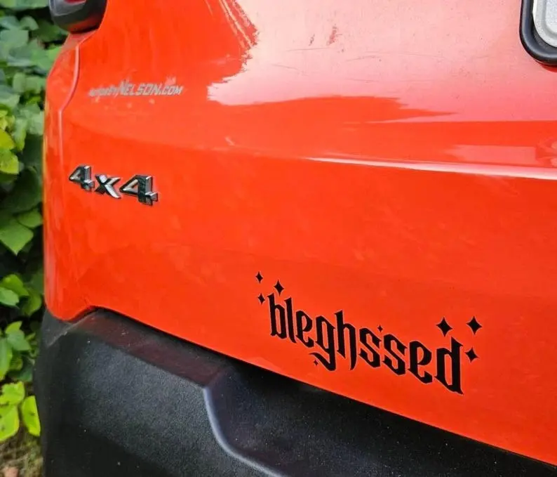 Bleghssed Blegh Stars Sparkle Metalcore Vinyl Decal Bumper Sticker For Cars, Trucks, Windows, Appliances Black