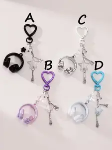 Creative Music Earphone Shape Phone Chain, Backpack Pendant Keychain, High Appearance Creative Pendant, 1pc Fashion Accessory