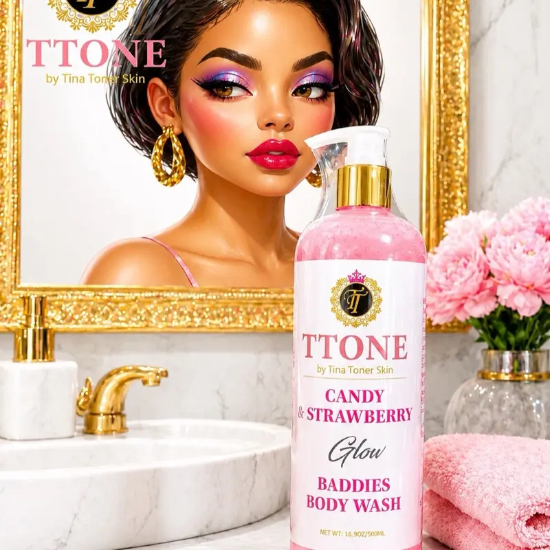 TTone  Candy Strawberry  Scrub  body  wash 500ml
