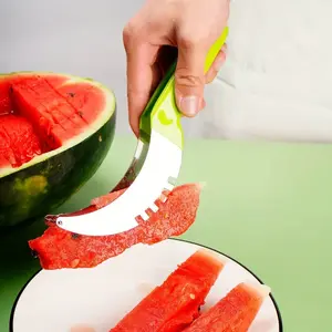 1pc, Cutting Watermelon Block Slicer Cutter, Durable Vegetable Slicer, Watermelon Fruit Splitter, Stainless Steel Cutting Watermelon Tool, Kitchen Gadgets, Kitchen Supplies, Vegetable Fruit Cutter, Kitchen Tools