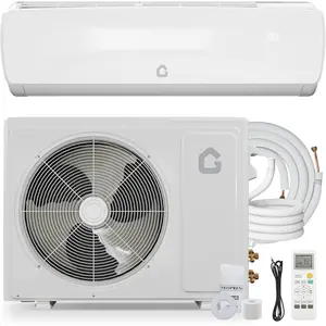 19 SEER2 Ultra-Quiet Mini Split AC | 9000 BTU 3-in-1 Cooling/Heating/Dehumidifier | 115V Inverter Heat Pump | 42dB Whisper Operation | 10ft Pre-Charged Line Set | White Modern Design