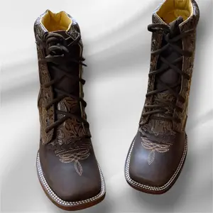 BOTIN PARA DAMA ASINSELADO COLOR CHOCOLATE