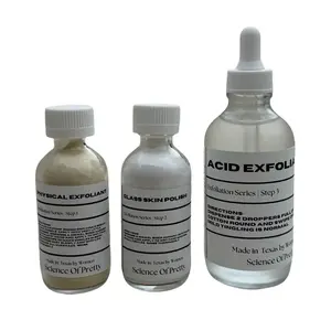 3-Step Exfoliation Series | Science of Pretty | Physical Exfoliant, Glass Skin Polish & Glycolic Acid Toner