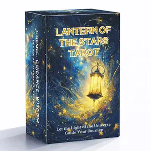 78 Card Deck, 13x8 Cm, Lantern of the Stars Tarot Cards, Traditional Symbolism with Bright Celestial Imagery, Card Game for Enthusiasts, Tarot Card Set
