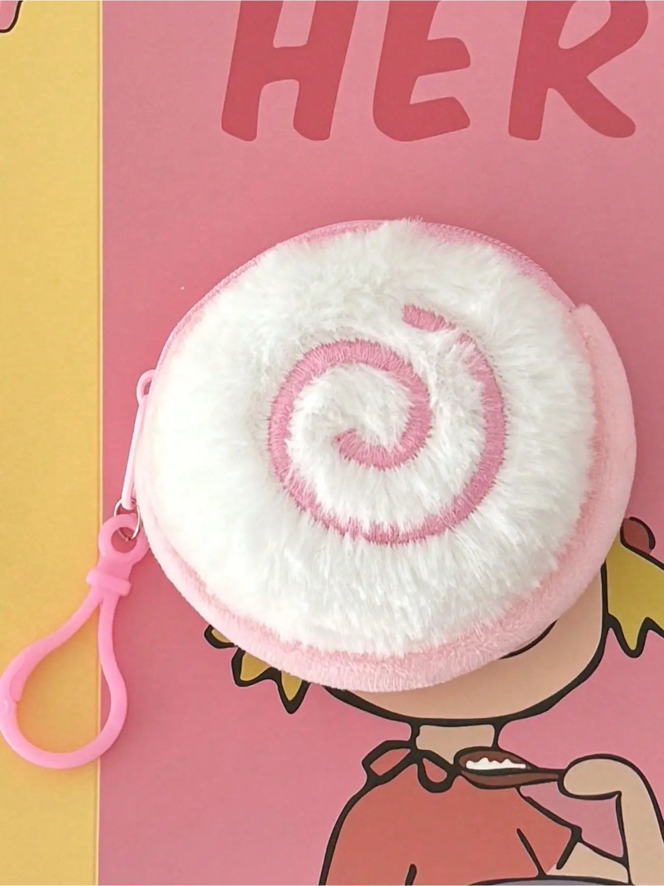 Cute Cartoon Fish Wallet, Round Options, Soft Faux Fur, Hand Washable Zip Bag, Perfect Gift for Friends and Family