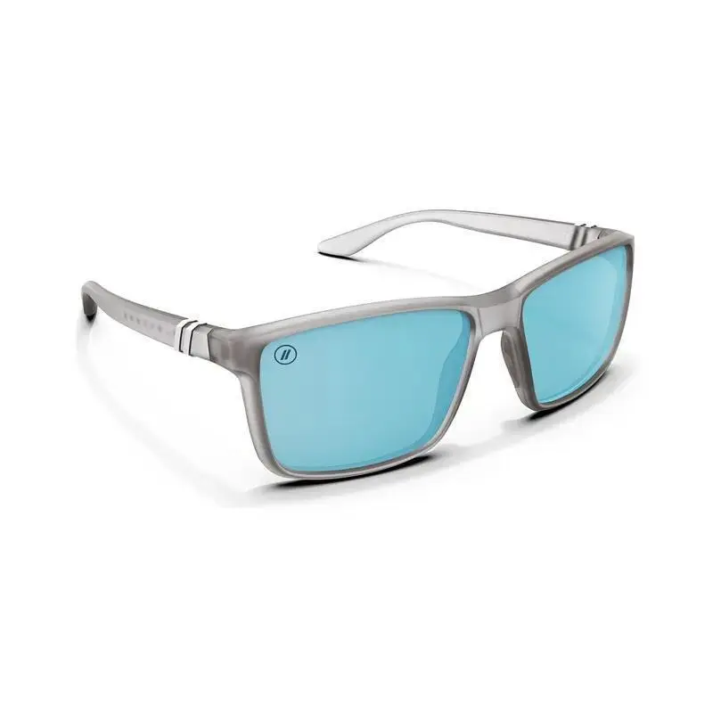 Men's Blenders Mesa Crossing Alaska Sunglasses - PolarizedBlue Mirrored Lenses, Matte Crystal Grey-to-Clear FadeFrame, 100% UV Protection, Medium-Large Fit, Men'sSunglasses