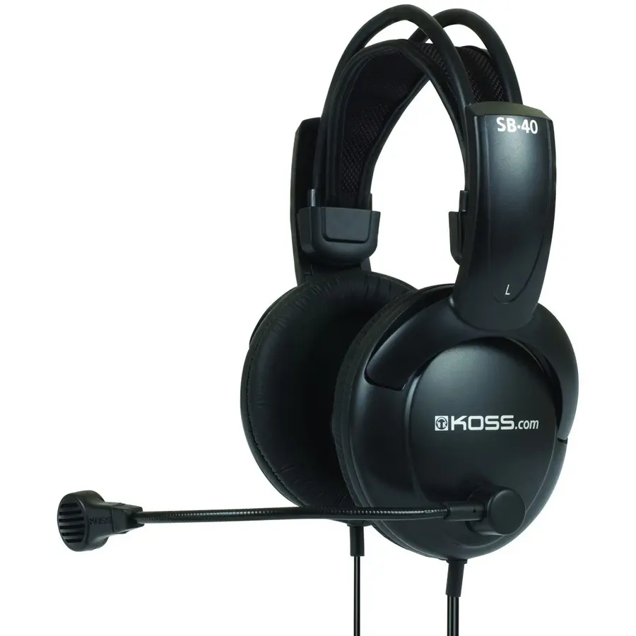 Koss Headphones SB40 Full-Size Communication Headphone, Noise-Cancelling Mic Audio Accessory for Professional Calls