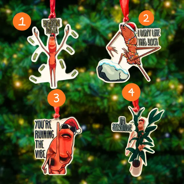 Marcus VRChat Christmas Ornament, Rigatoni Pasta, I Dont Like This Rock, You're Running The Vibe, I'm Sensitive Meme Iconic Gifts For Fans, Car Ornament