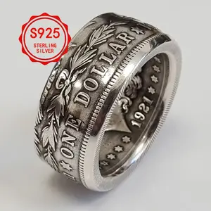 Creative letter ring, 925 silver exquisite creative number letter ring, suitable for couple rings, suitable for banquets, parties, proposals, engagements, weddings, fashion accessories
