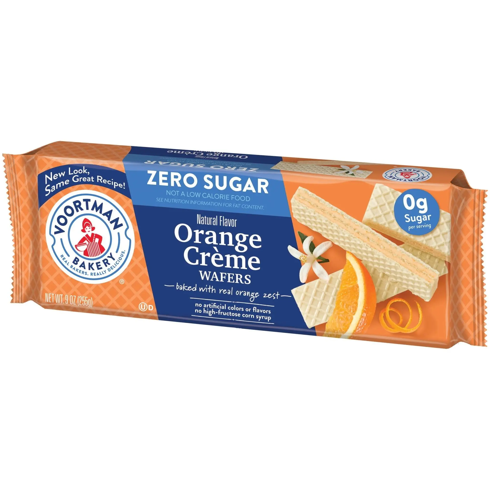 Voortman Sugar Free Orange Wafers 9oz 6 Pack