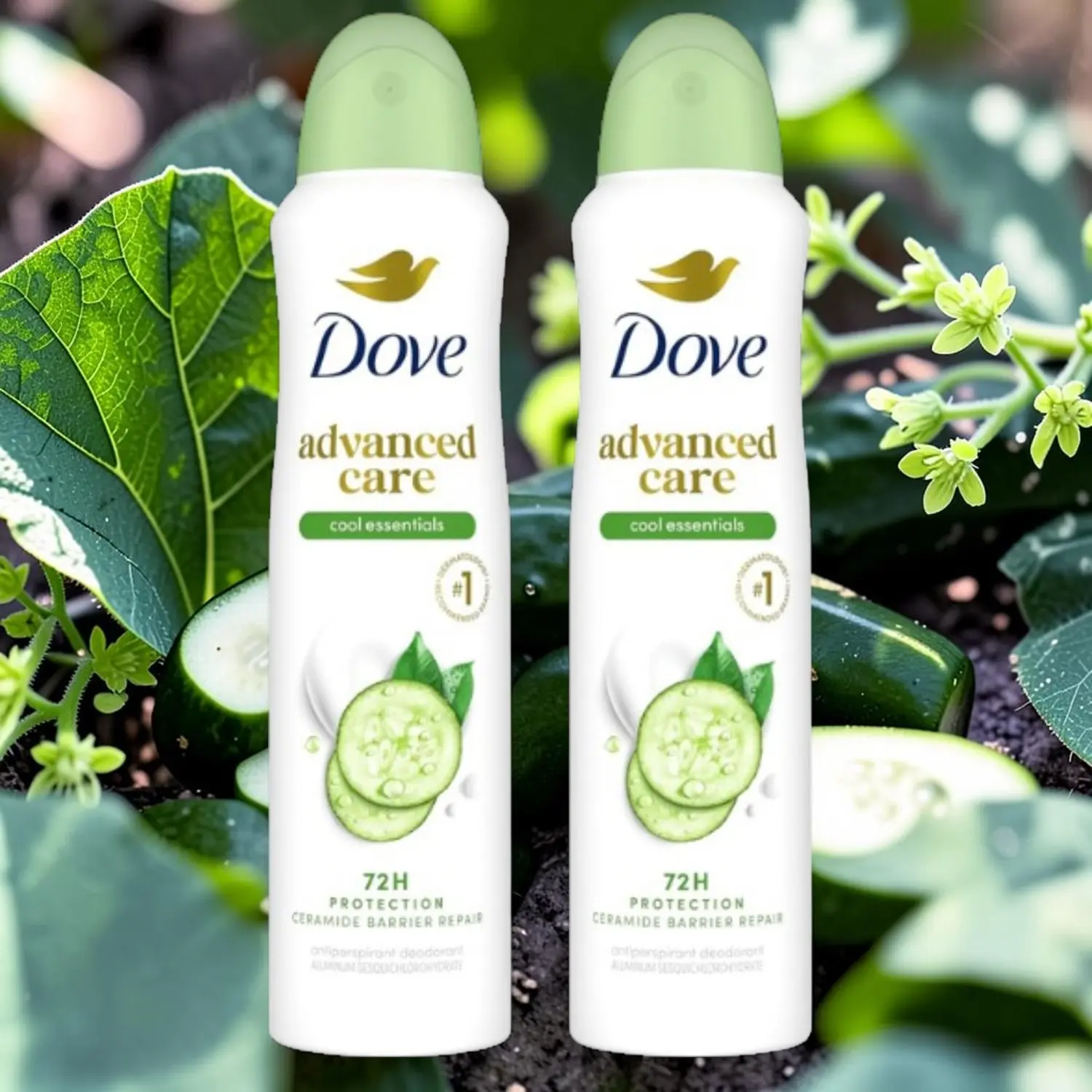 Dove Antiperspirant Deodorant Aerosol Special Edition Cucumber 2pk 7.6 Ounce