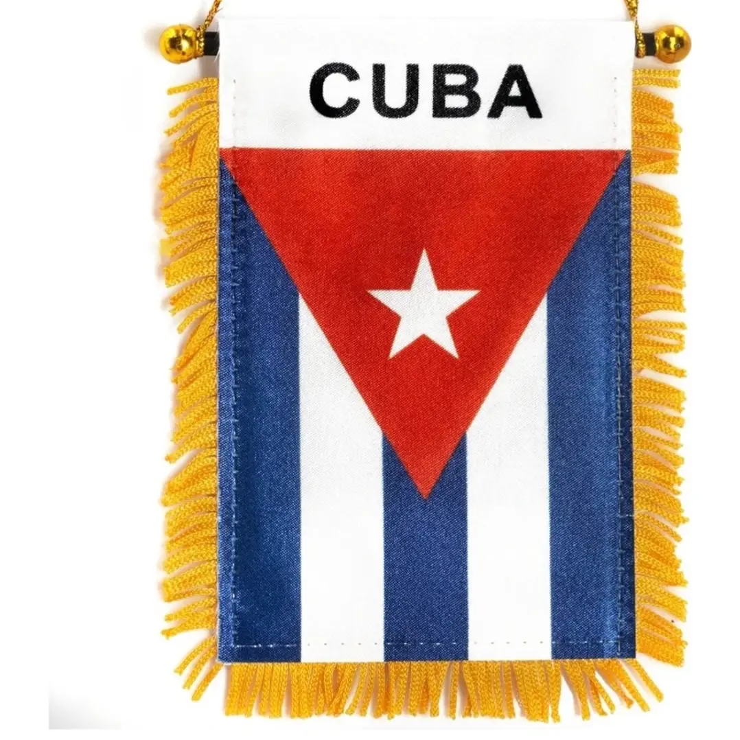Mini Bandera Cuba 4x6 con Fletes y Ventosa para Colgar en el Automóvil Organiser Portable Waterproof