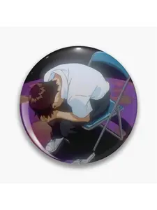 1Pc DIY Craft Buckle - 44mm (1.73 ") Shinji Crying Pin for Bags, Jackets and Gifts, Holiday Gifts, Party Gifts