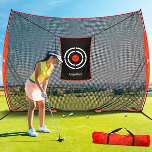 10X8FT Golf Practice Hitting Nets for Backyard Driving Indoor Use - Heavy Duty Practice Golf Driving Nets for Backyard Premium Portable Golf Impact Nets with Solid Frame (Black Netting)