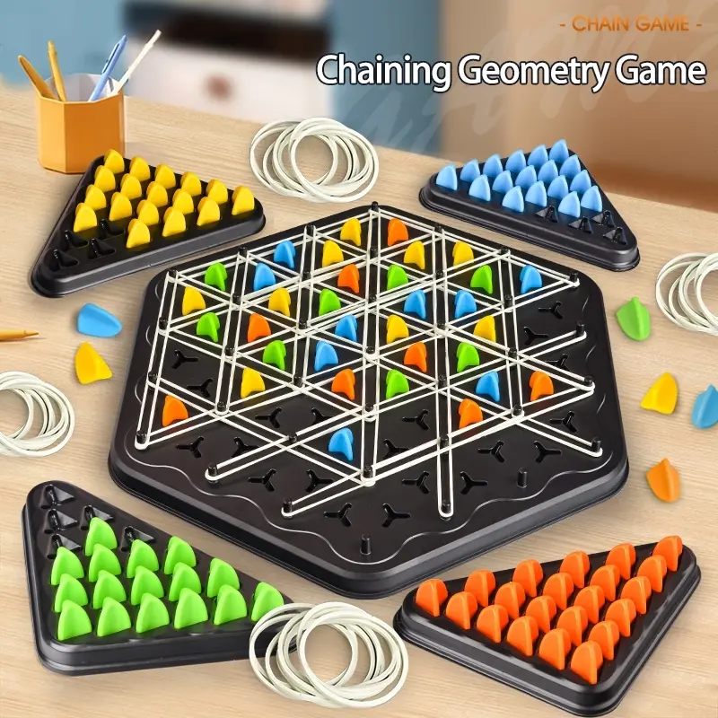 Geometric Triangle Board Game Set, Strategy Board Game, 1 Count Logic ...
