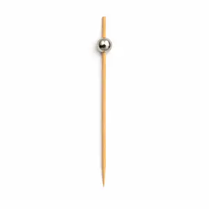 Silver Ball Bamboo Skewers - [4.75"]