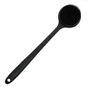 Long Handle Back & Body Shower Scrub Brush For Men & Women| Two-Sided Bath Tool For Reach Hard Spots| Exfoliate, Clean, & Massage| Short & Long, Soft Bristles