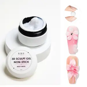Milky White 3D Sculpt Gel Solid Non-Stick : Create 3D Nail Art Decoration