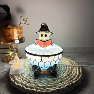 Halloween Party Ghost Bubble Bath Lamp, Halloween Ghost Night Light, Cute LED Lamp for Bathroom Decor, Ghost-Themed Bathtub Lamp for Halloween Party or Gift
