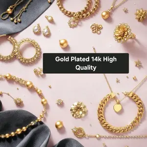Gold Plated 14k Earrings Hoop - High Quality Jewelry Including Necklace Rings Pendants & Bracelets for Everyday Wear or Special Occasions