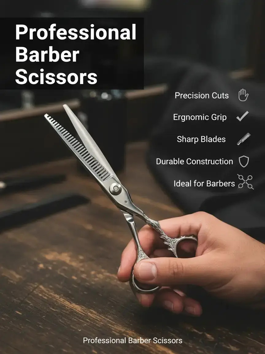 SNIPZEN 7" Stainless Steel Dragon Barber Scissors - Heatless Haircare Salon Styling Tool with Ergonomic Grip, Precise Cut Design, Long-Lasting Durability for Barbers, All Hair Types