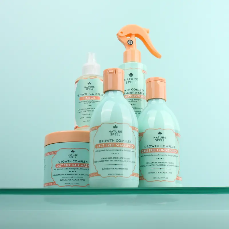 Nature Spell New Growth Complex Collection with Rosemary Water Leave-in conditioner