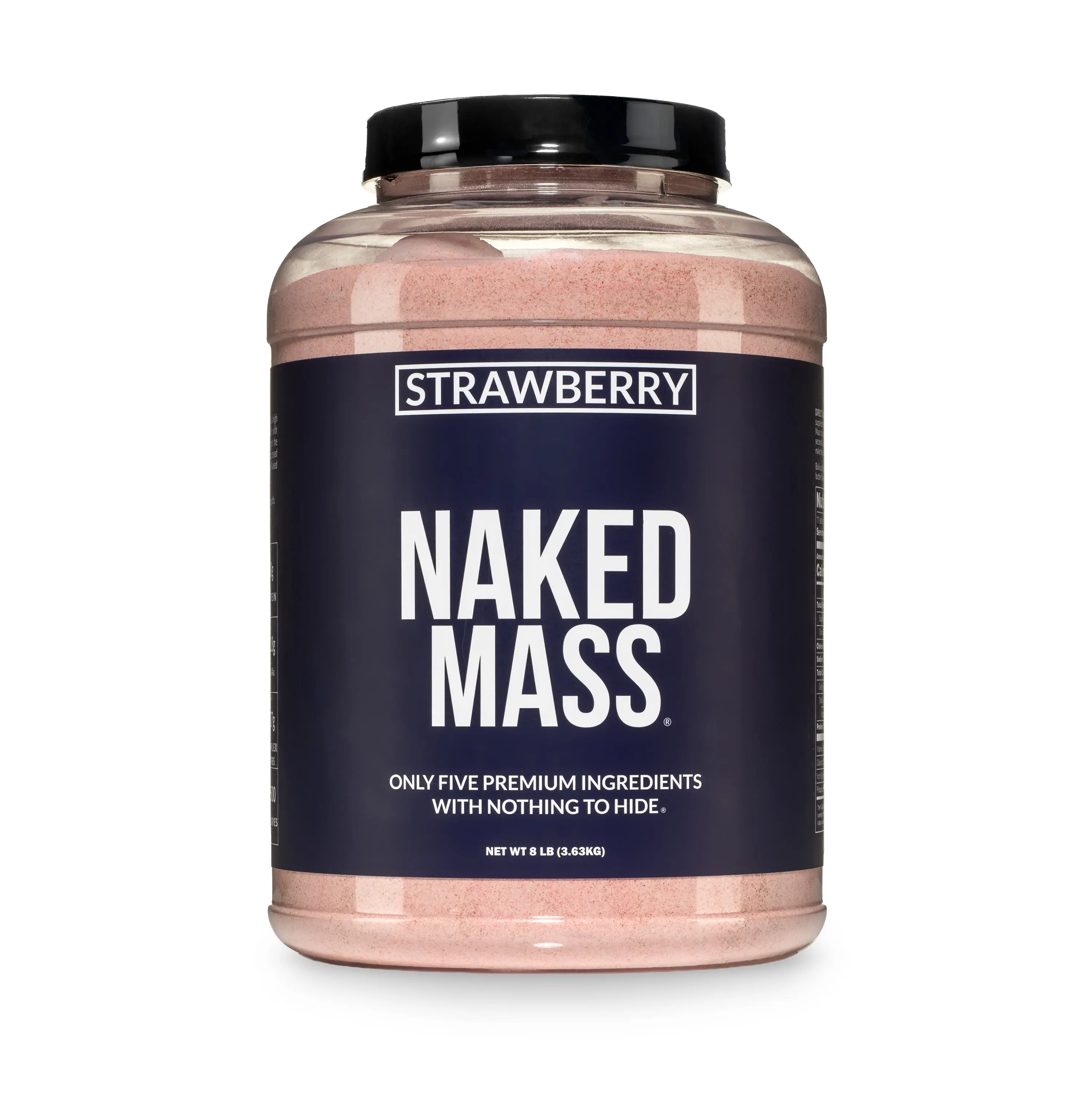 Strawberry Mass Gainer Protein Supplement | Naked Mass - 8LB Strawberry Mass Gainer Protein Supplement | Naked Mass - 8LB