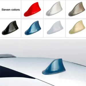 1PC Universal Car Roof Shark Fin Decorative Aerial Antenna Cover Sticker Base Roof Carbon Fiber Style For BMW/Honda/Toyota Car Accessories
