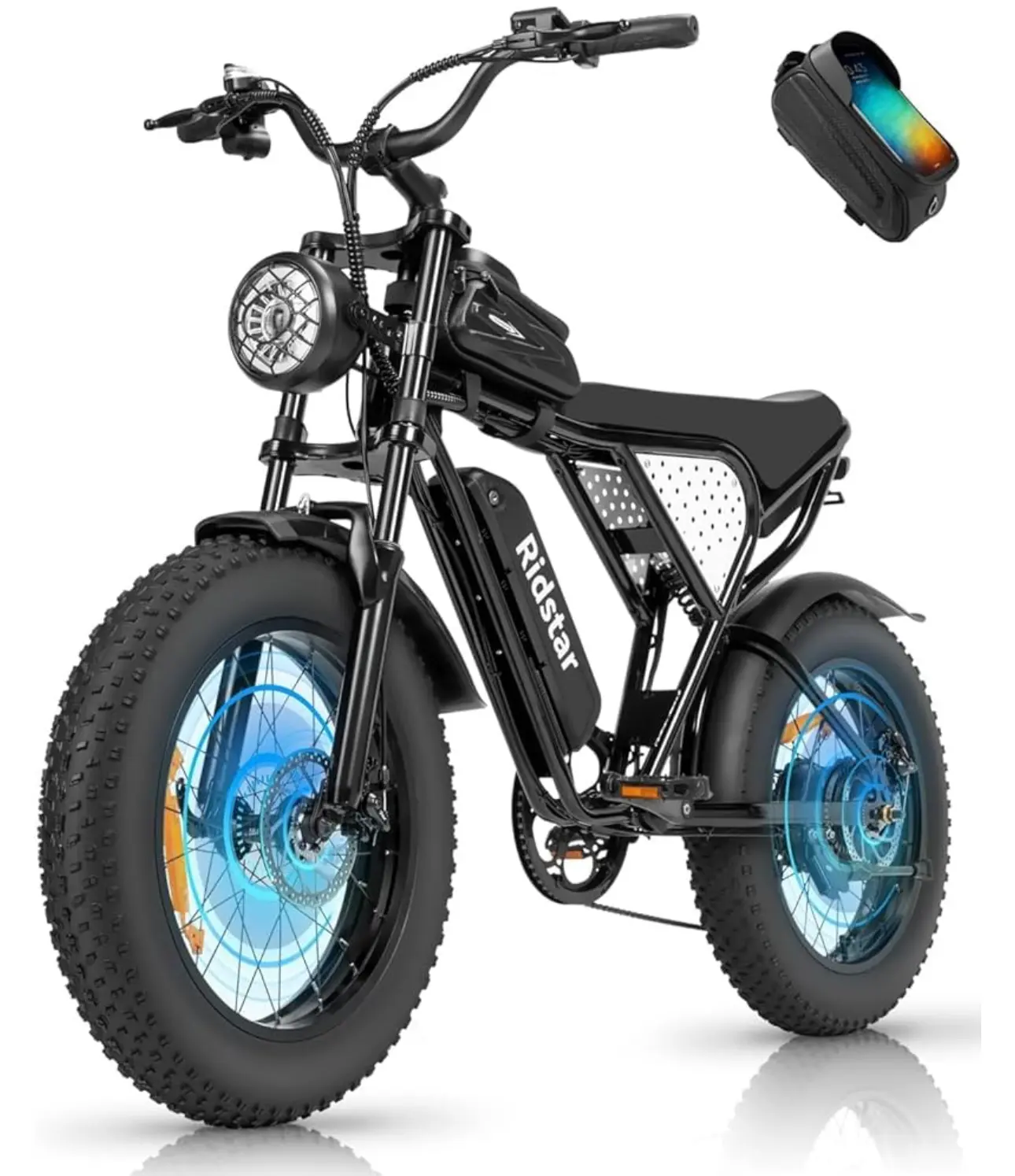 Brand new and original Ridstar Electric Bike for Adults Q20, 2000/1500W, 37/30MPH, 52V 40AH, 48V....
