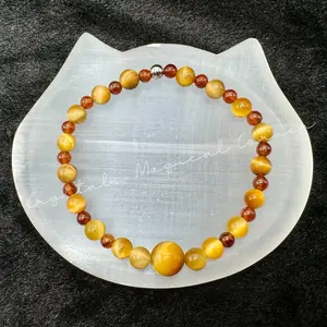 SUNBURST Series Bracelet ~ Golden Tiger Eyes and Orange Garnet ~ Boost Determination & Willpower & Courage ~ Overcome Low Self-Confidence & encourage Self-Acceptance