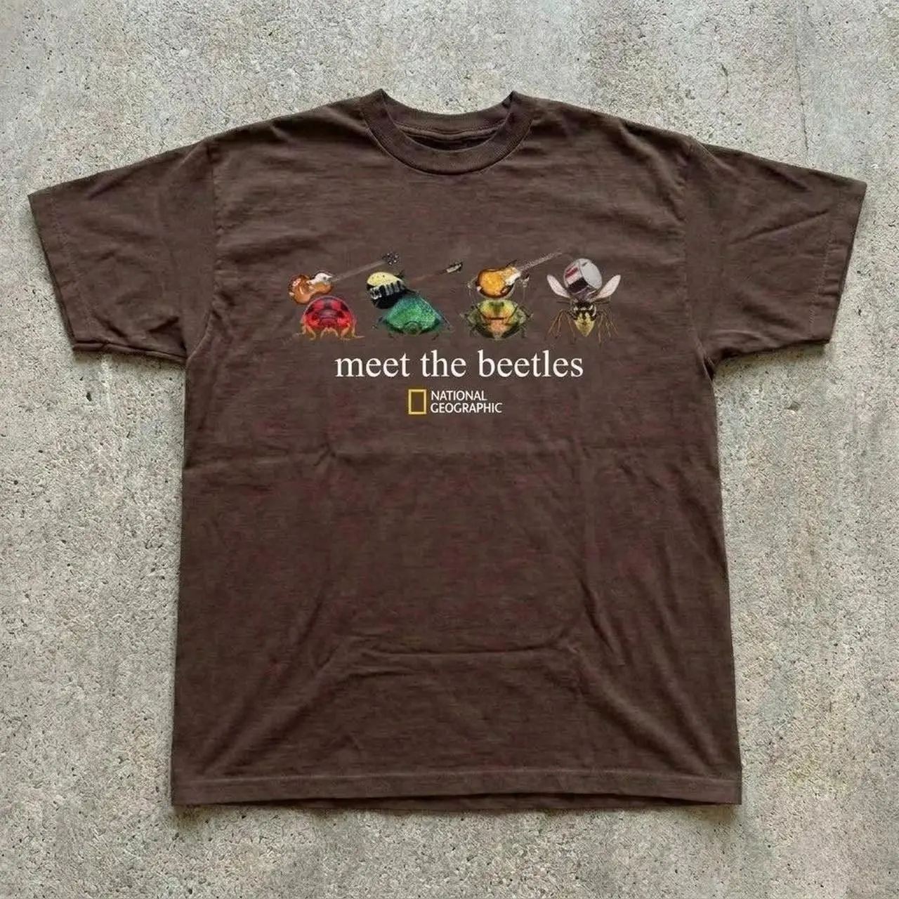 Vintage National Geographic Meet The Beetles Graphic T shirt, Graphic Unisex T-Shirt, for Men and Women