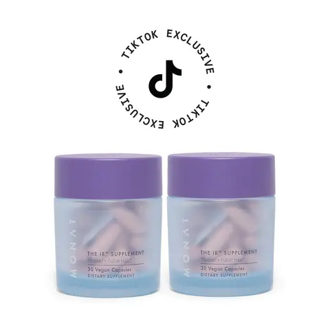 MONAT The IR Hair Supplement. Pack of 2. 60-Day Bundle - 30 Vegan Capsules for Stronger Denser Shinier Hair - New Product