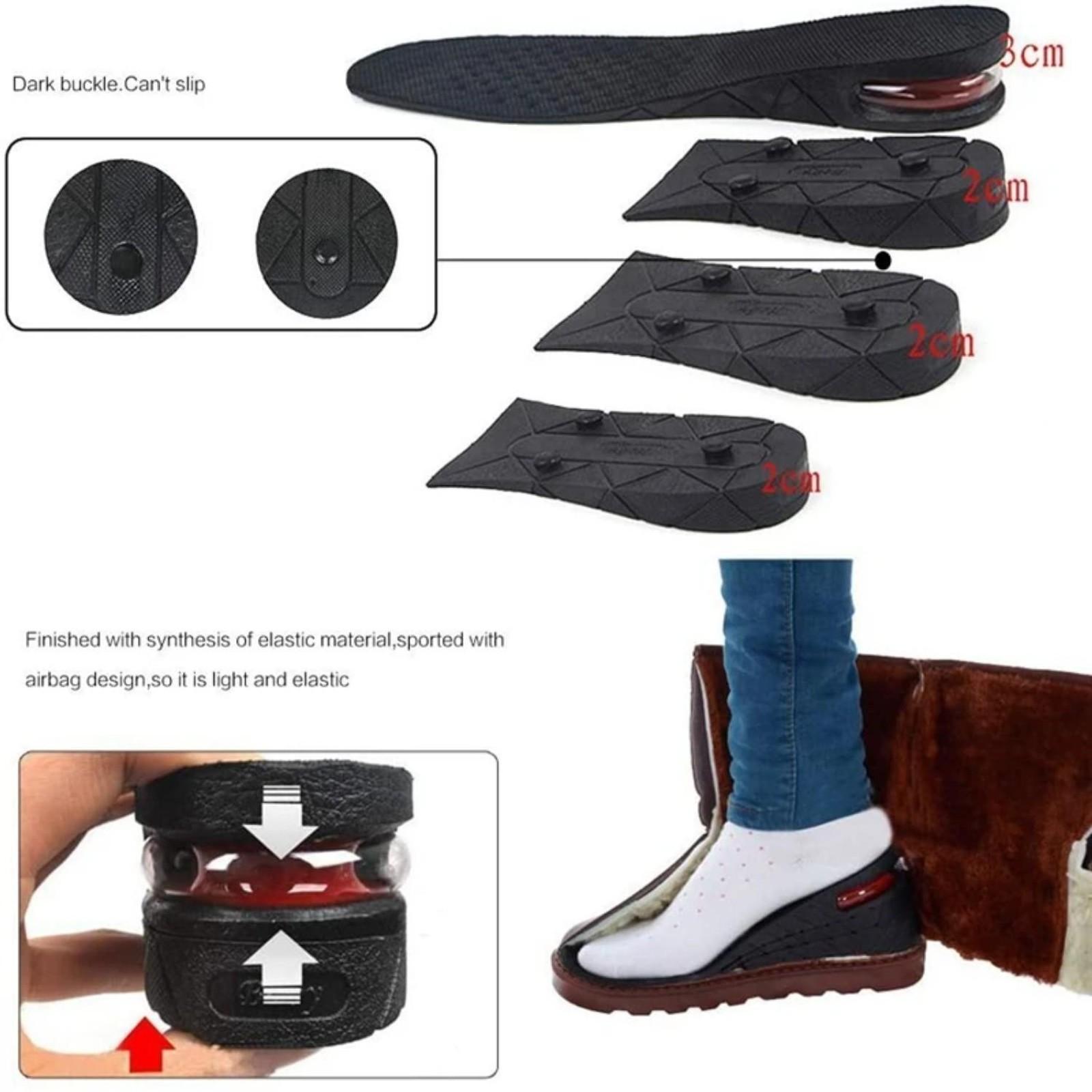 Invisible Height Increase Insoles Unisex Ultra Soft Sole Non-Tiring Leather Shoes Adjustable Height Cushions, Comfortable Footwear Inserts Soft Cushioned Insoles Height Increasing Insoles, Height Lift Insoles, Heightening InsolesGift.