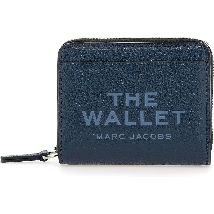 Marc Jacobs The Leather Mini Compact Wallet - Navy 2R3SMP044S10-426 Marc Jacobs The Leather Mini Compact Wallet - Navy 2R3SMP044S10-426