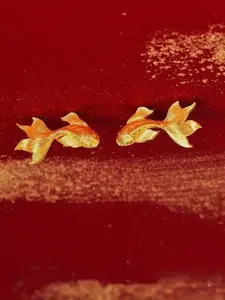 Elegant Retro Fashion Koi Fish Earrings, Perfect Gift for Blessing and Good Luck, Stylish Jewelry for Women, Unique Accessories