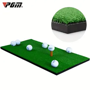 Portable Rubber Golf Practice Mat, Full-Season Use Pgm Training Pad, Indoor Office Swing Mat, Mini Golf Hitting Mat, Single Color, Golf Accessory