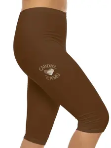 Cardio Camo Brown Capri Leggings
