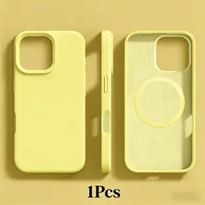 Magnetic Silicone Phone Case, Liquid Silicone Magnetic Phone Case, Protective Phone Accessories Compatible with iPhone 17 16 15 14 Plus 13 12 Pro Max 11, Cover, Casing