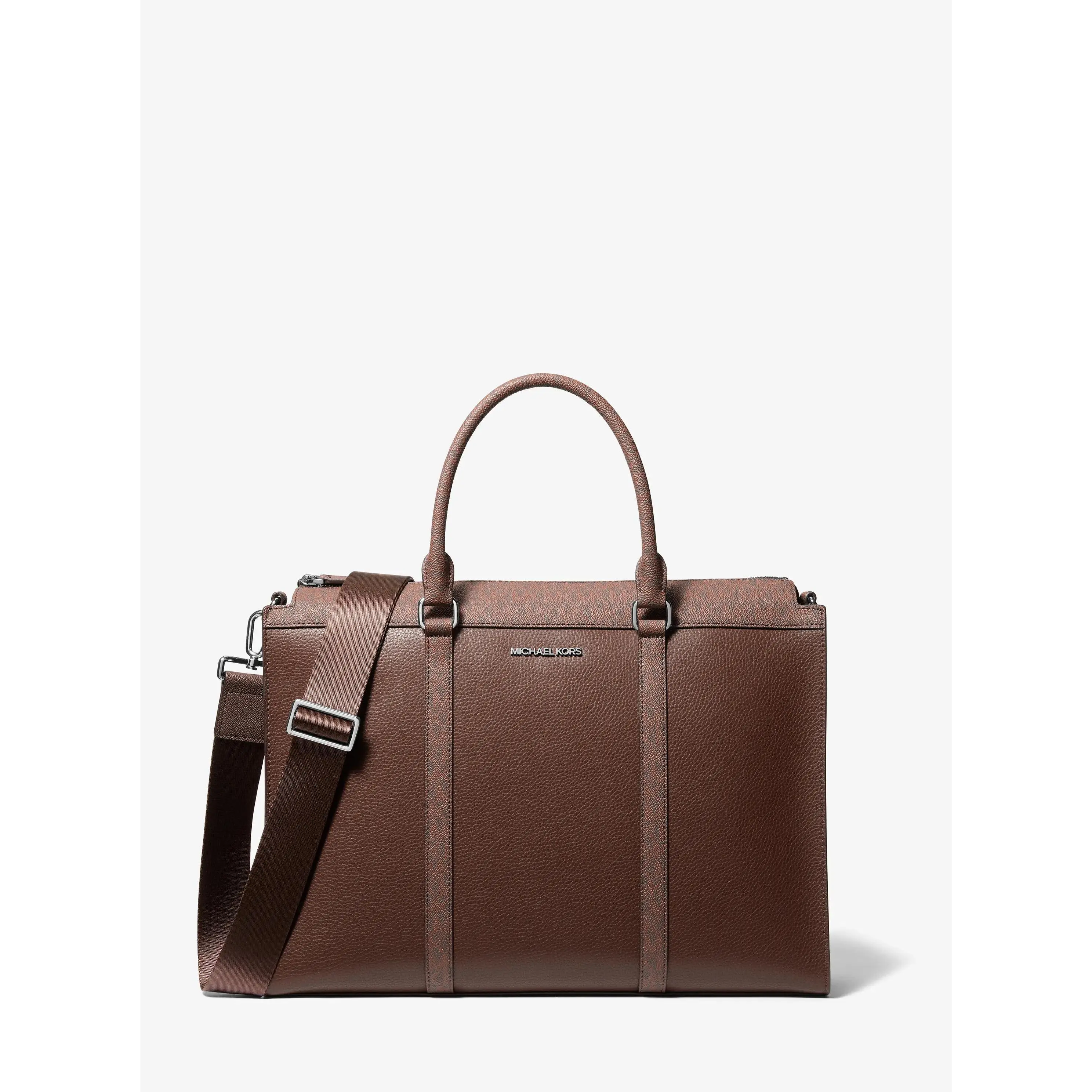 Cooper Pebbled Leather and Signature Logo Briefcase