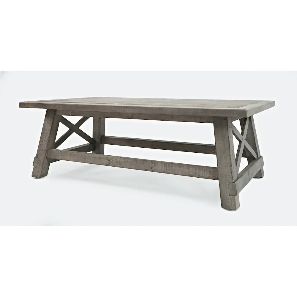 54" Outer Banks Reclaimed Pine Coffee Table - Driftwood, Distressed Finish, Rustic Indoor Furniture for Relaxed Gatherings, Coffee Tables
