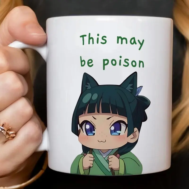 Momo the Pharmacist's Diary "This Might Be Poison" Mug, Funny and Cute Anime Mug, Ceramic Mug, for Otaku Fans, Momo Mug