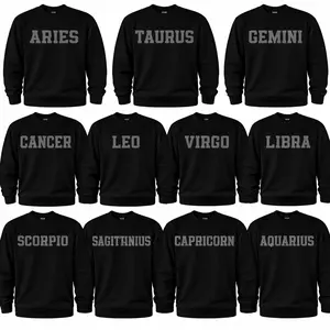 Zodiac Puff Print Astrology Sweatshirt Crewneck Apparel