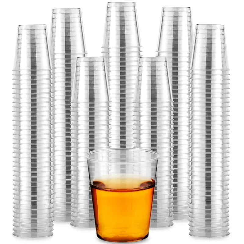 Stock Your Home 1,000 Mini Plastic Shot Glasses (1.5oz) Clear Disposable Cups for Jello Shots, Wine Tasting, Liquor, Whiskey, Pudding, Sample Cup for Halloween and Elegant Parties